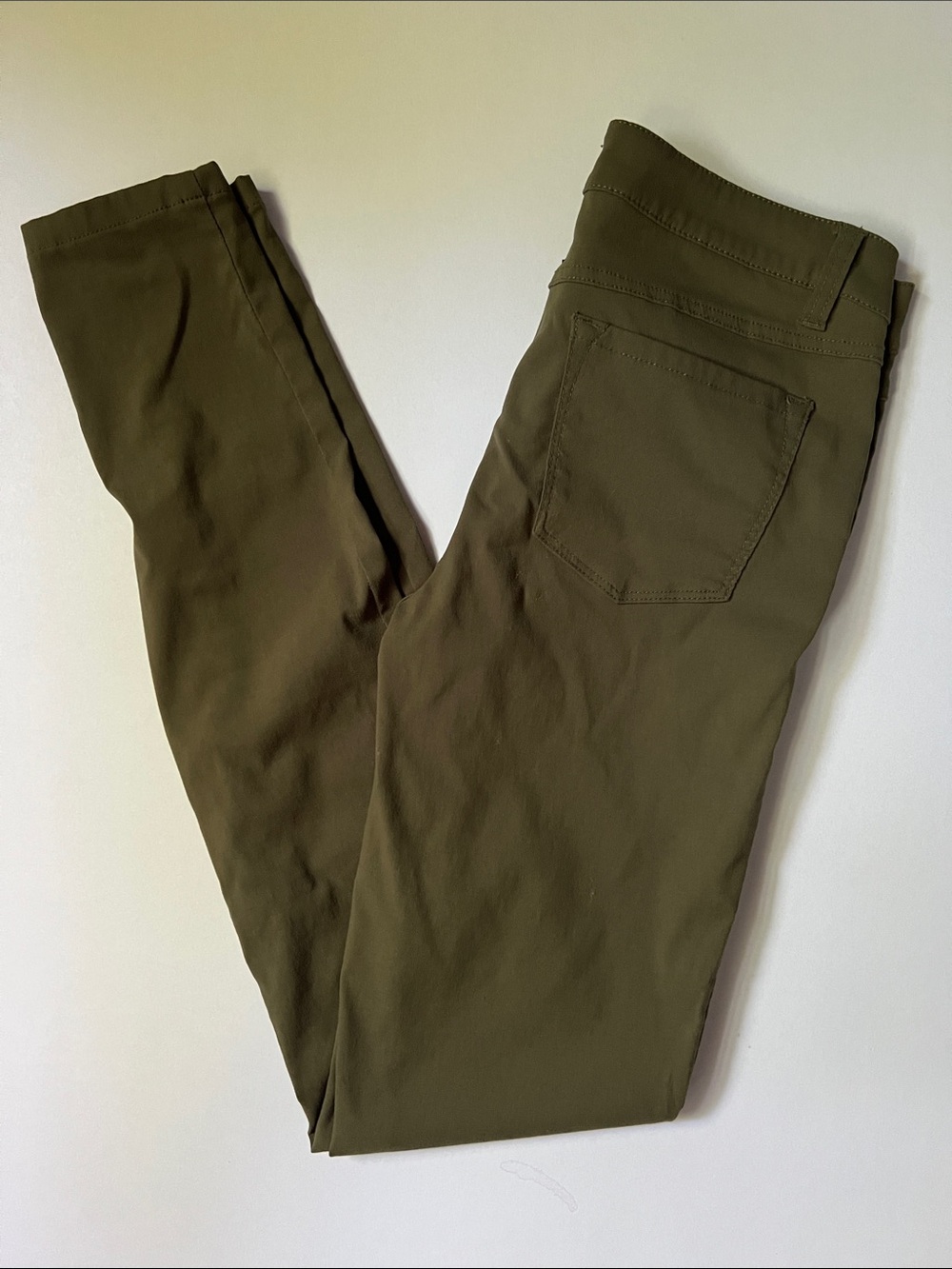 Prana skinny stretch pants olive green